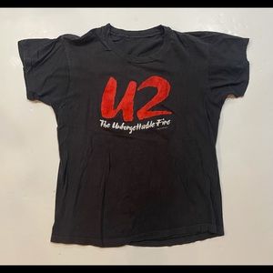U2 The Unforgettable Fire 1985 Concert Shirt VTG